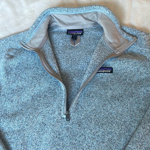 Patagonia Better Sweater 1/4 Zip Pullover Size XL Heather Blue Gray Women - Picture 4 of 16